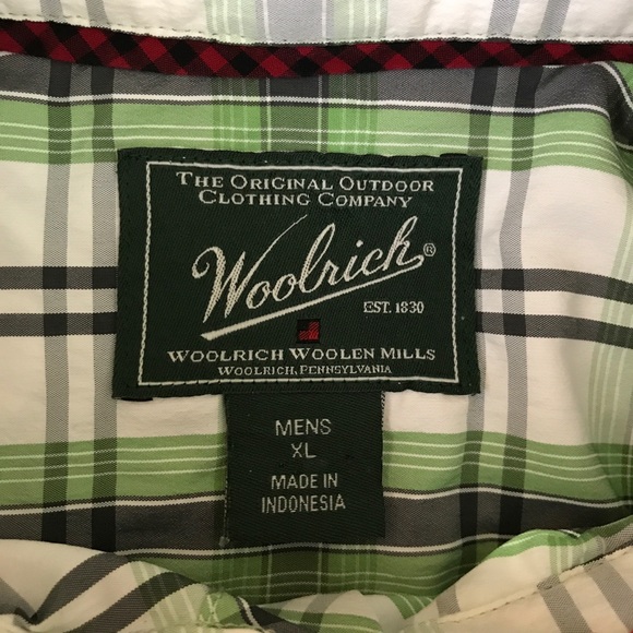 Woolrich Mens Western Snap Shirt XL Green Plaid - Picture 5 of 8